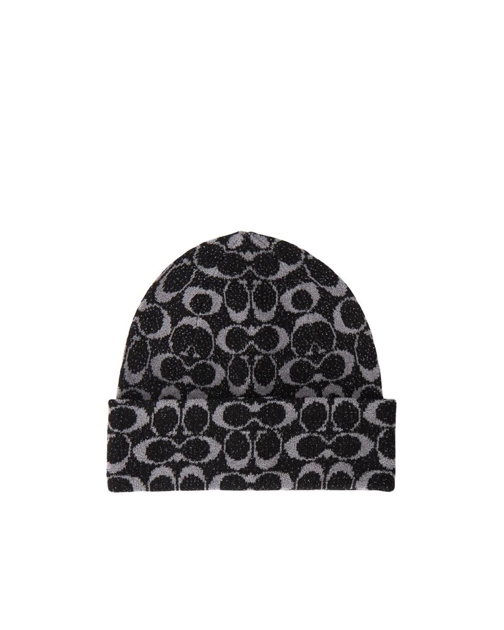 COACH Black Gloves And Hat Two-Piece Set