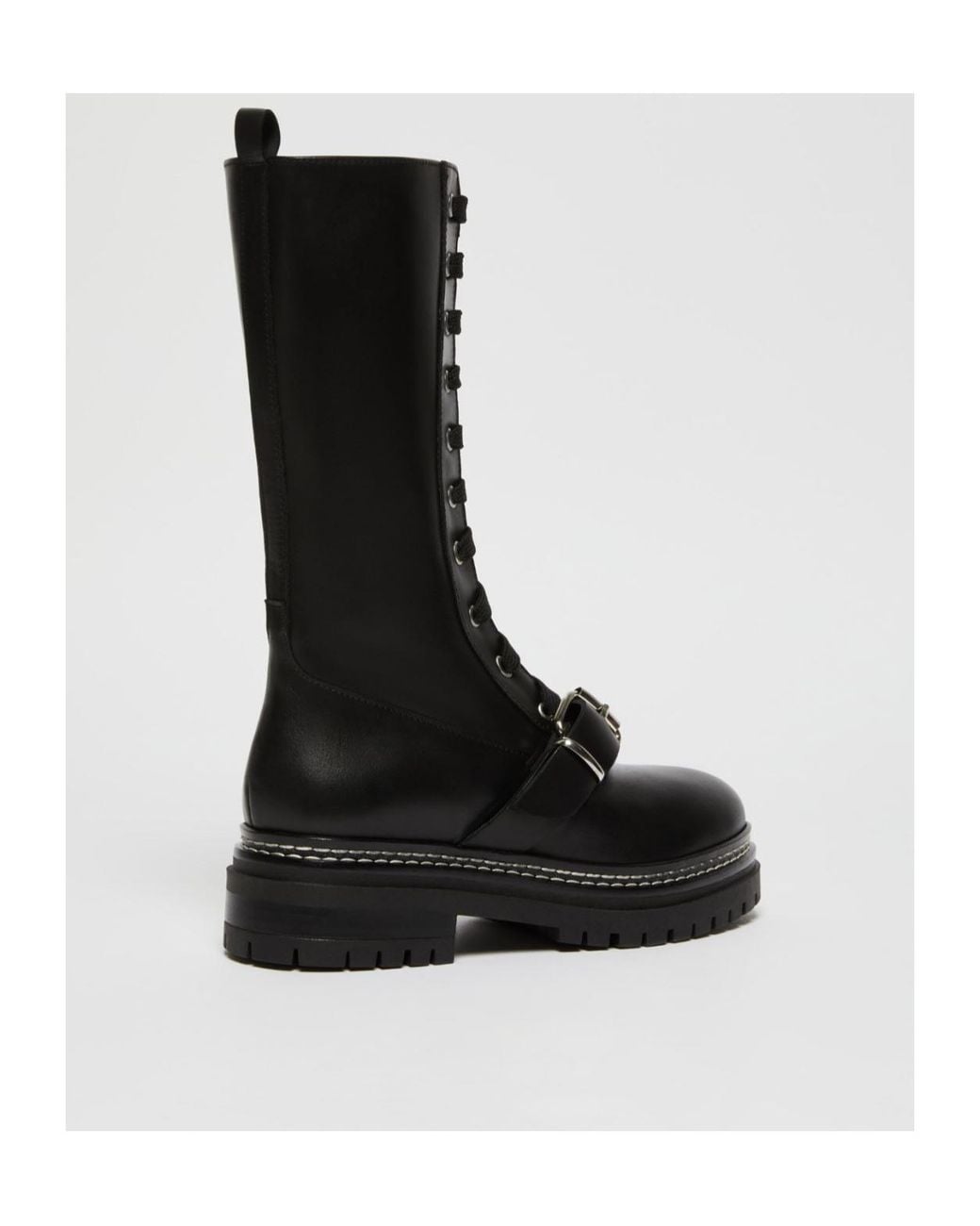 Weekend by Maxmara Black Tana Combat Boots