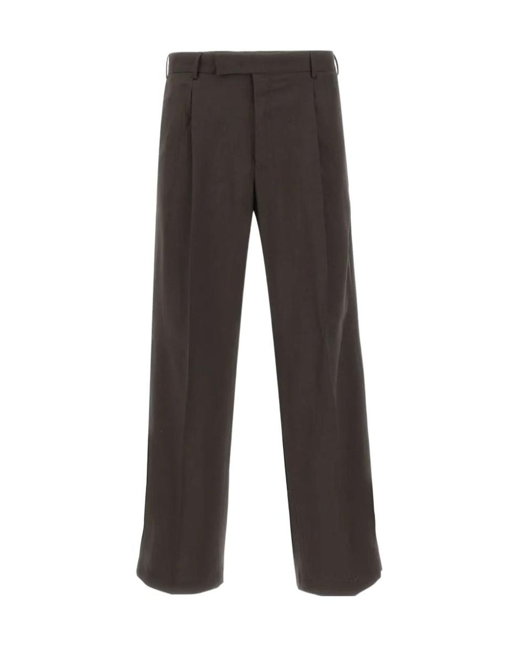 Pt Pantaloni Gray Pt Torino Quindici Wide-Leg Pants for men