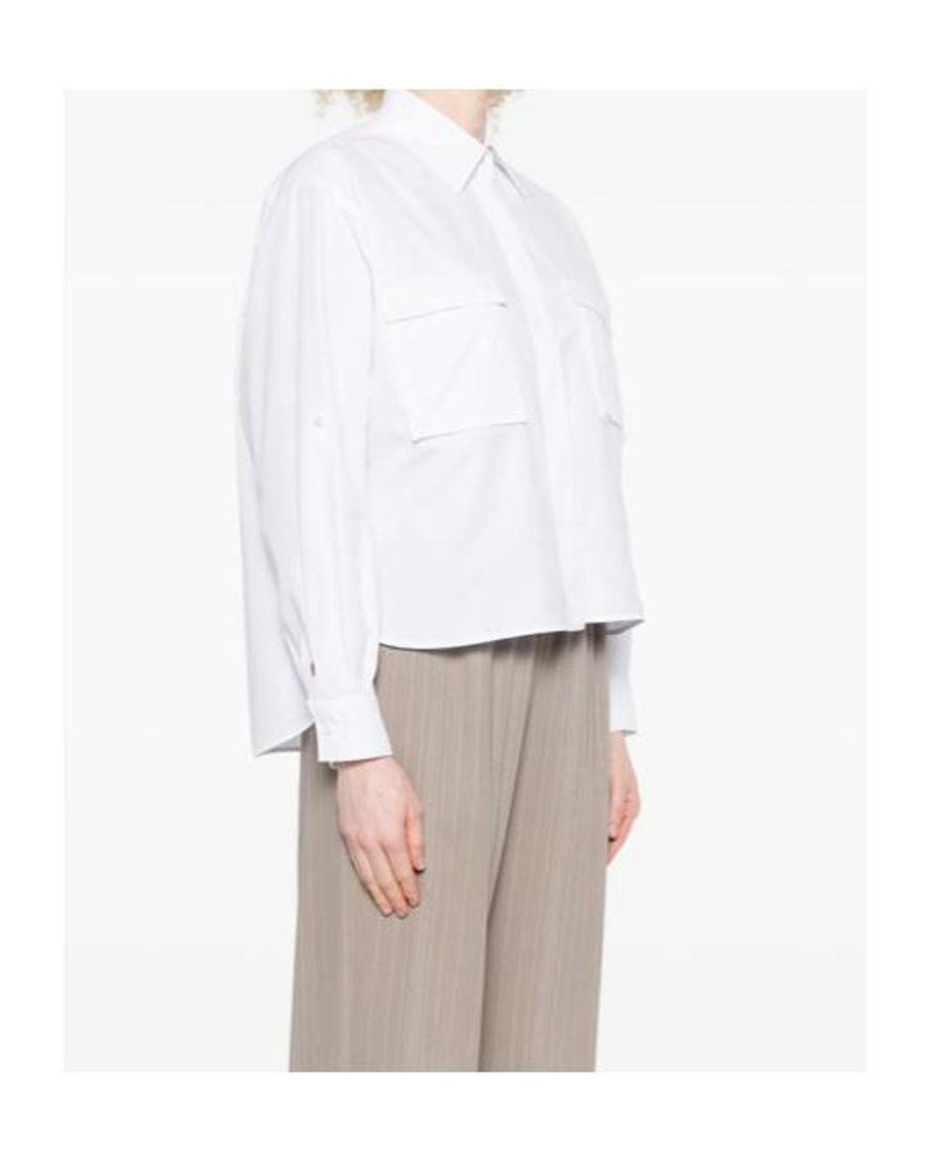 Max Mara White Long-Sleeved Shirt