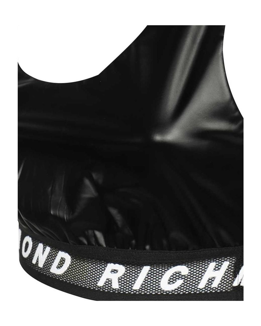 John Richmond Black Logo-Strap Performance Top