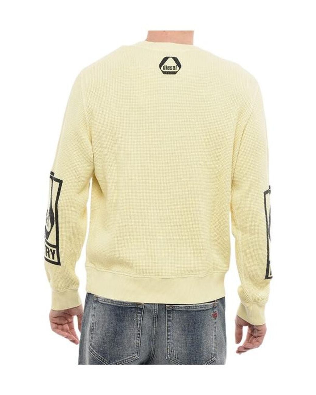 DIESEL Multicolor Logo Print Chunky-Knit Jumper for men