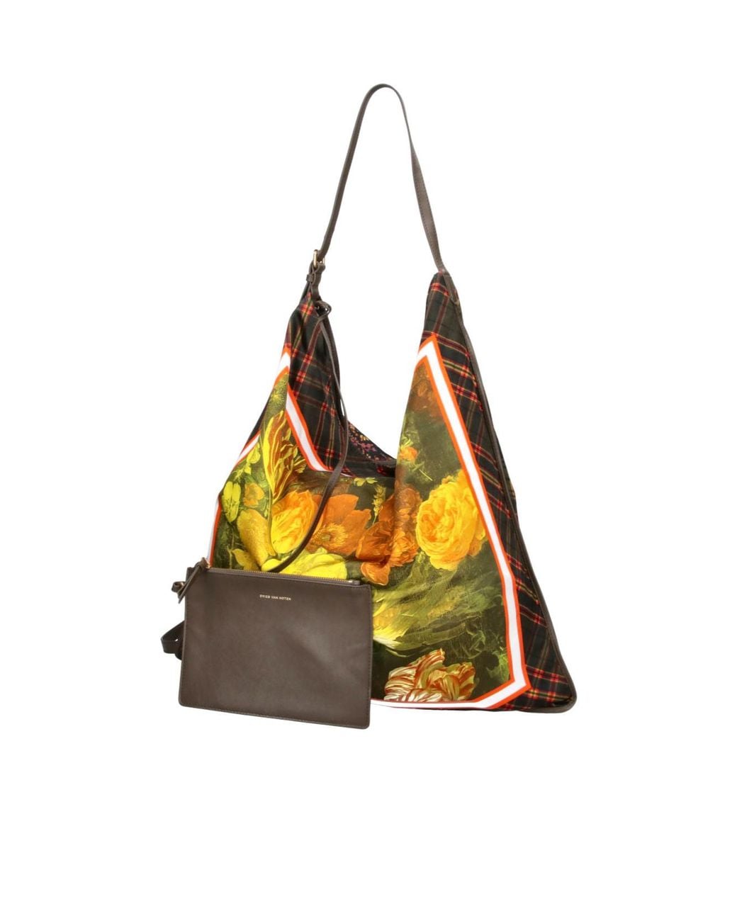 Dries Van Noten Metallic Printed Flat Scarf Bag