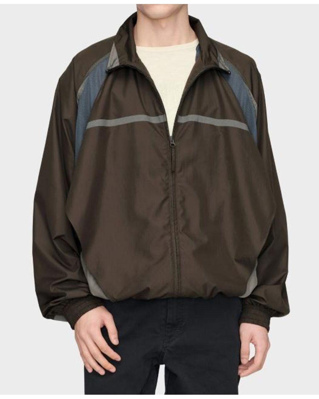 Maison Margiela Brown Panelled Zip-Up Jacket for men
