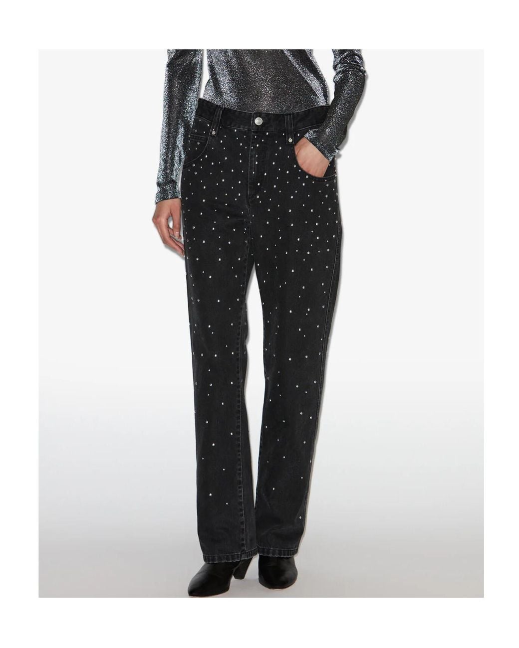 Isabel Marant Black Isabel Marant Étoile Brinsa Studded Jeans