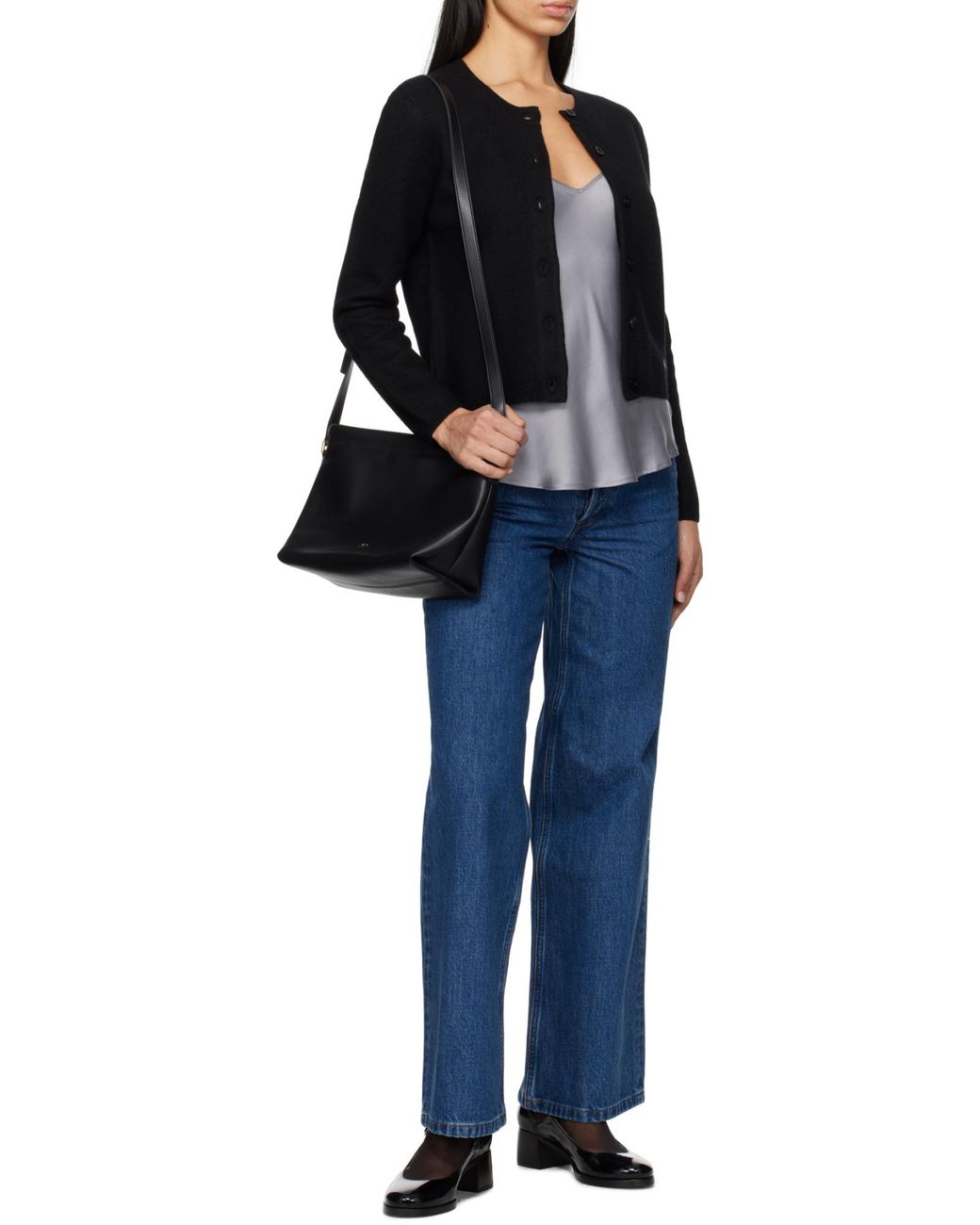 A.P.C. Black Mila Button-Up Knitted Cardigan