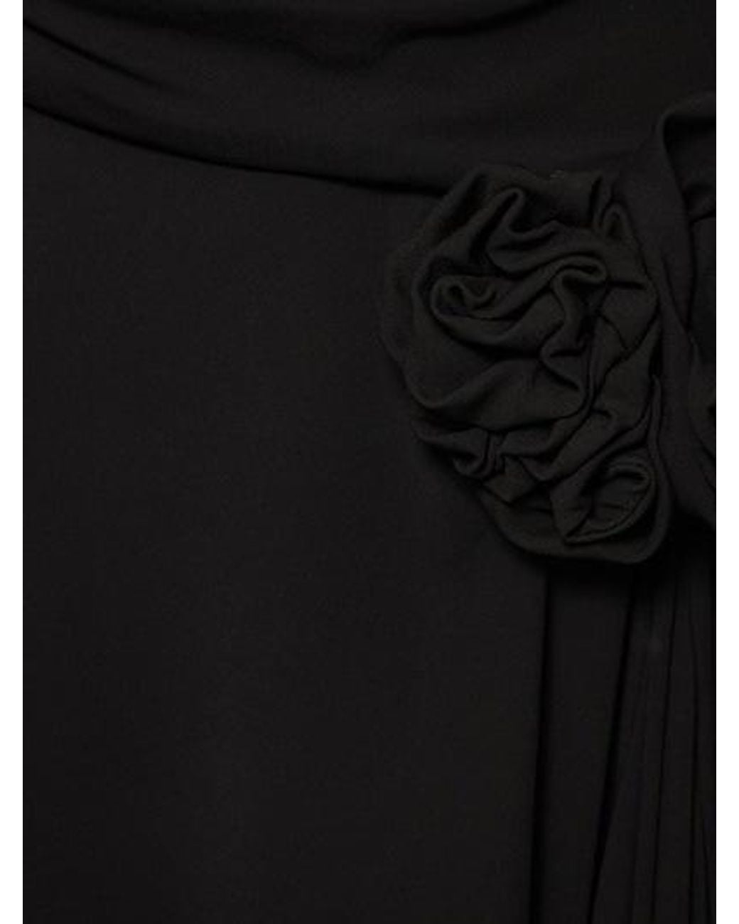 Magda Butrym Black Strapless Jersey Mini Dress