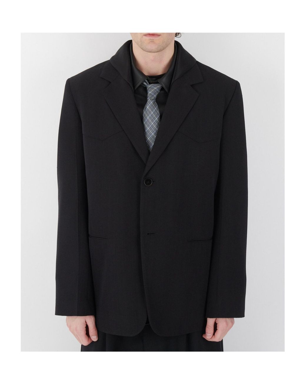 Jil Sander Black Button Blazer for men