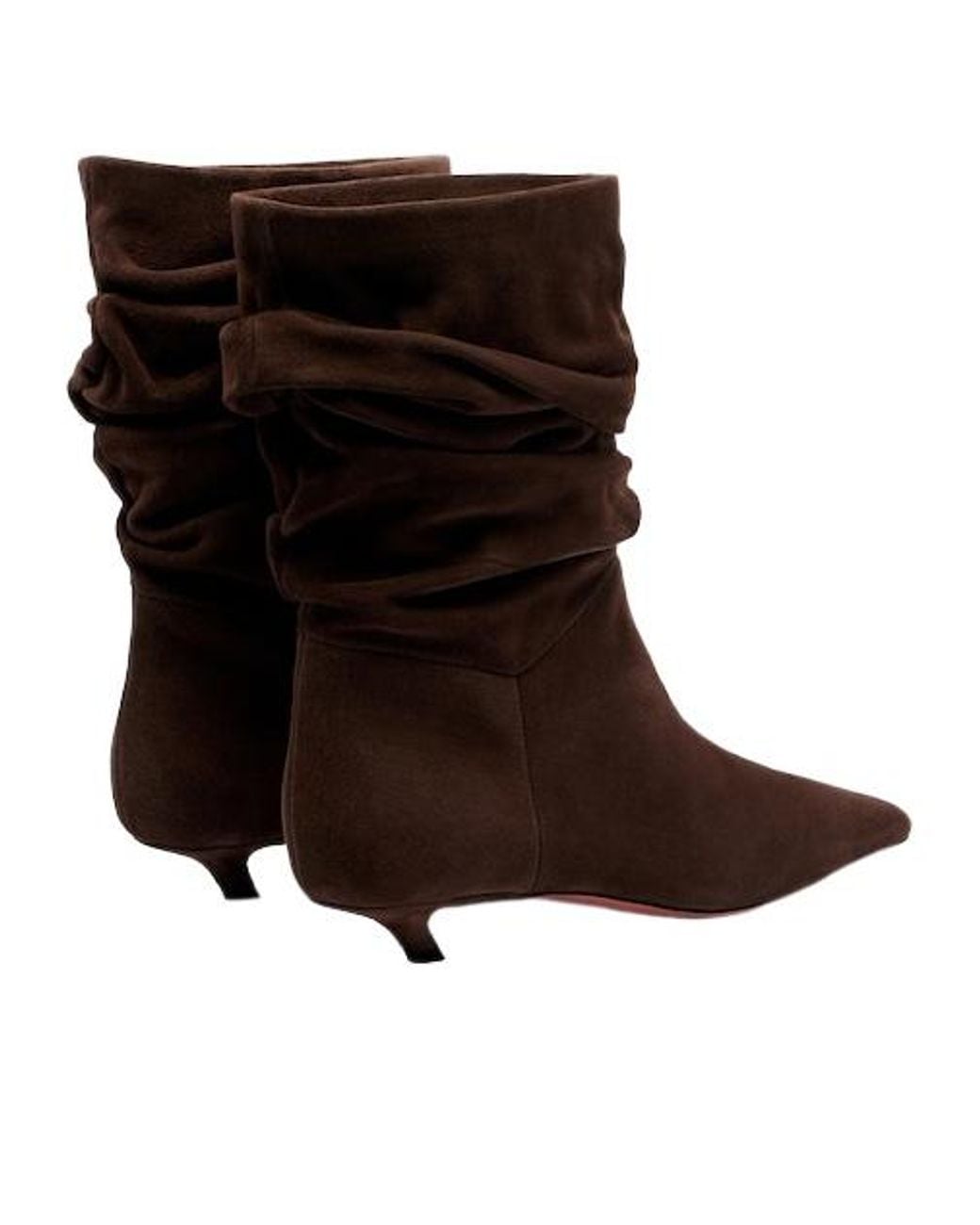 AMINA MUADDI Brown Suede Ankle Boots