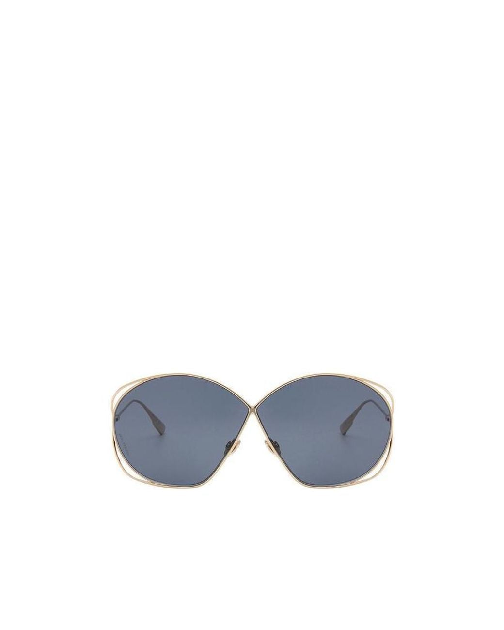 Dior Blue Oversized Round Sunglasses