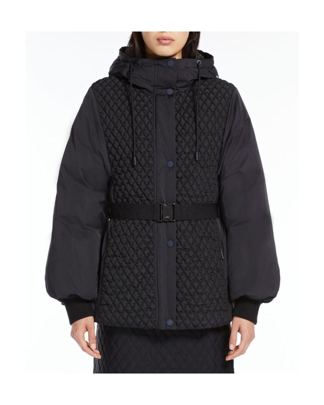 Weekend by Maxmara Black Hooded Down Jacket