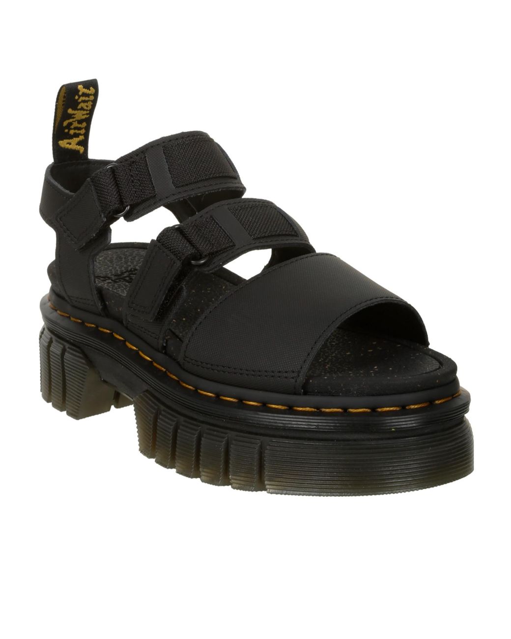 Dr. Martens Black Open-Toed Flat Sandals