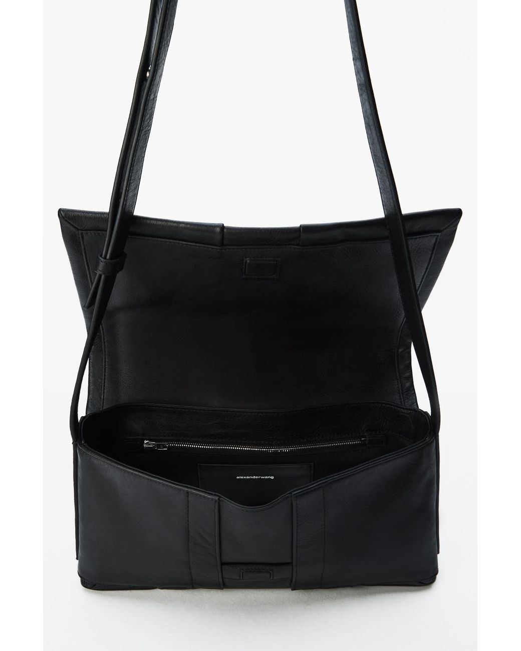 Alexander Wang Black Pack Flap Medium Crossbody Bag