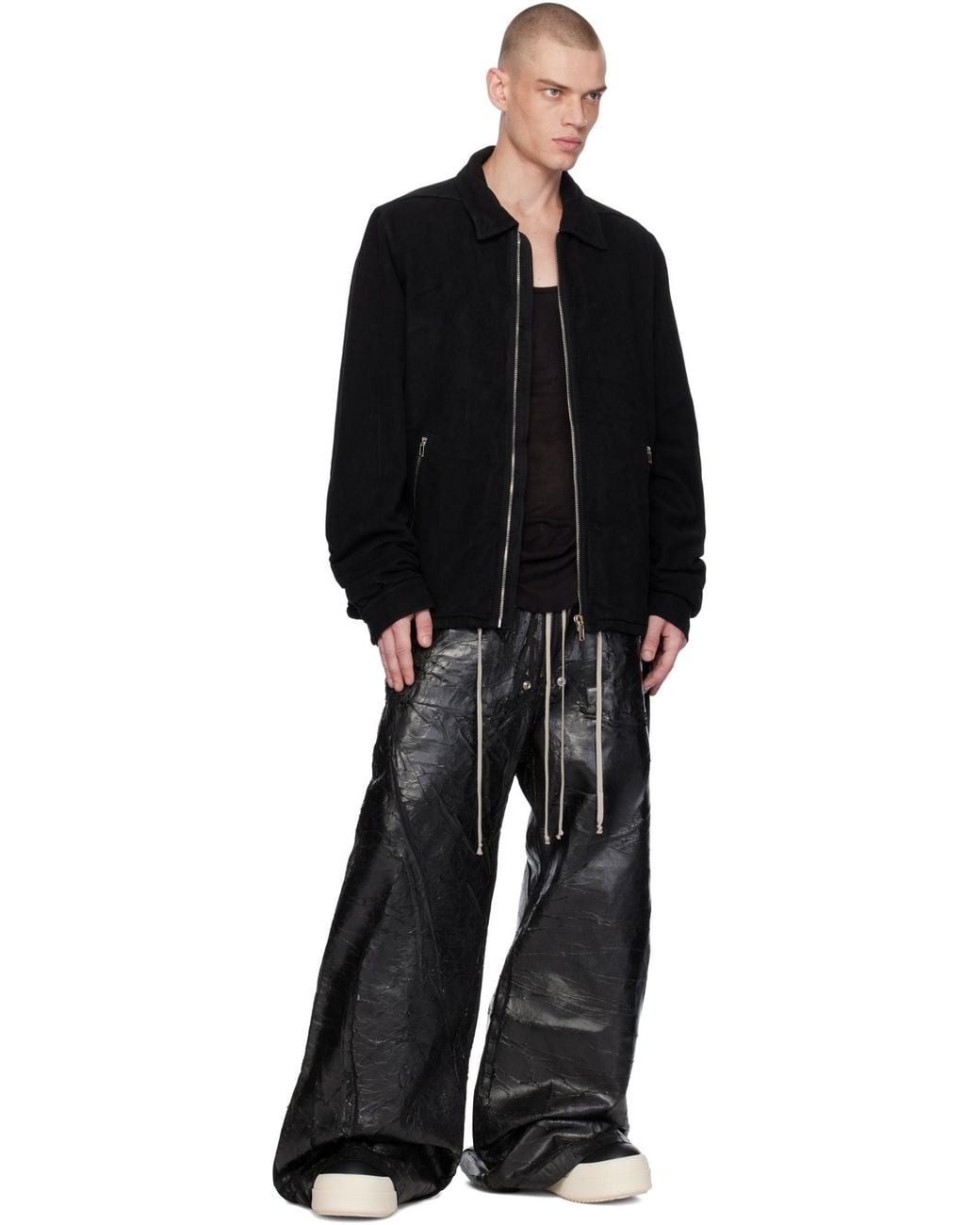 Rick Owens Black Porterville Zip-Up Jacket for men