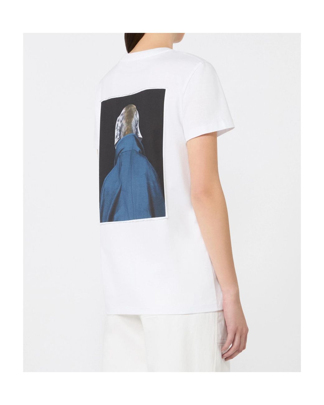 Max Mara Blue Dog Print T-Shirt