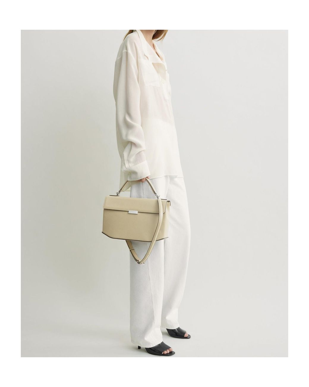 Totême Metallic Totême Box Top Handle Shoulder Bag