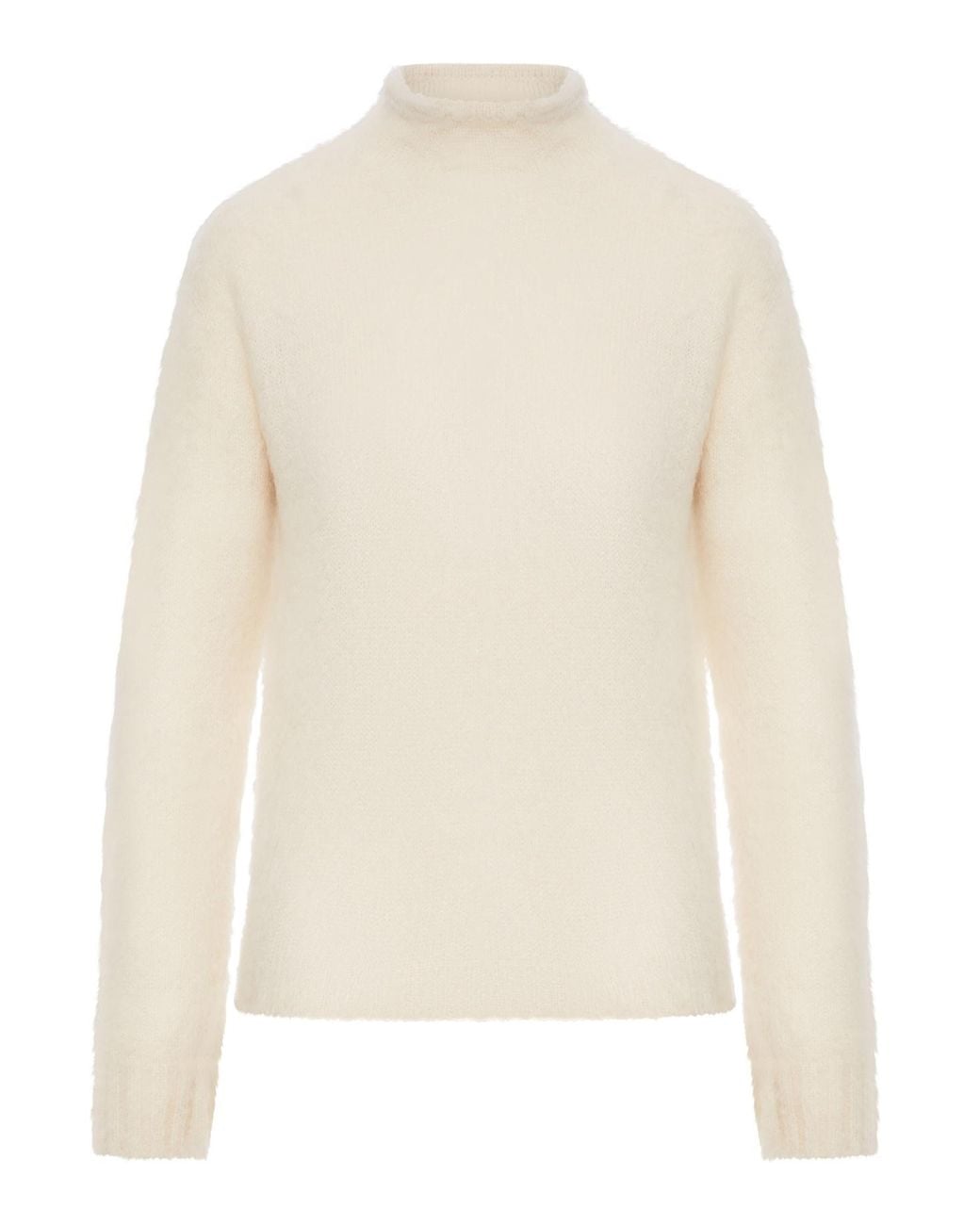 Max Mara White Humble Mohair Knit Sweater