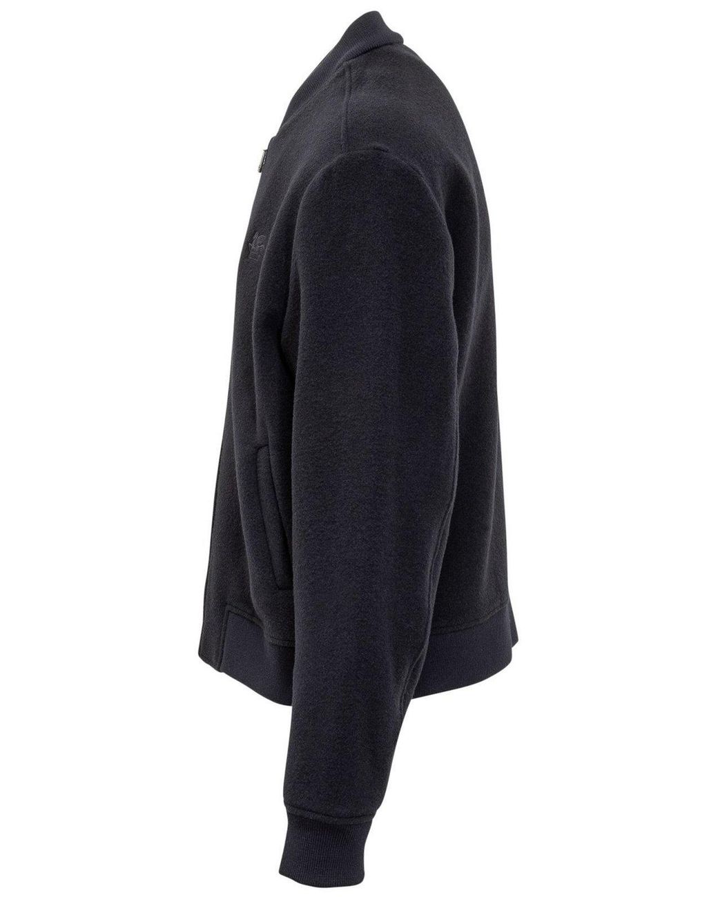 Etro Blue Zipped Bomber Jacket for men