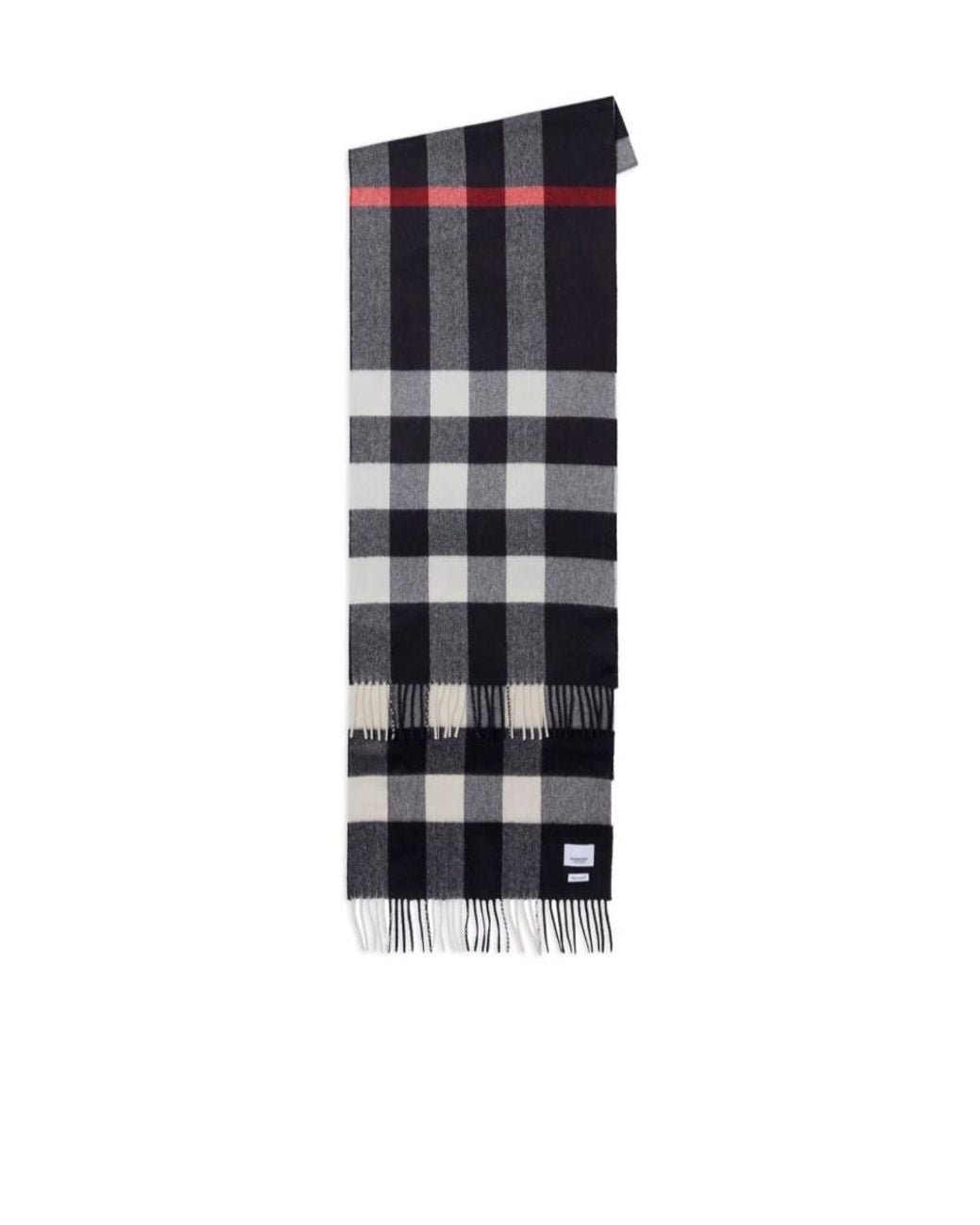 Burberry Blue Checked Fringed-Edge Scarf for men