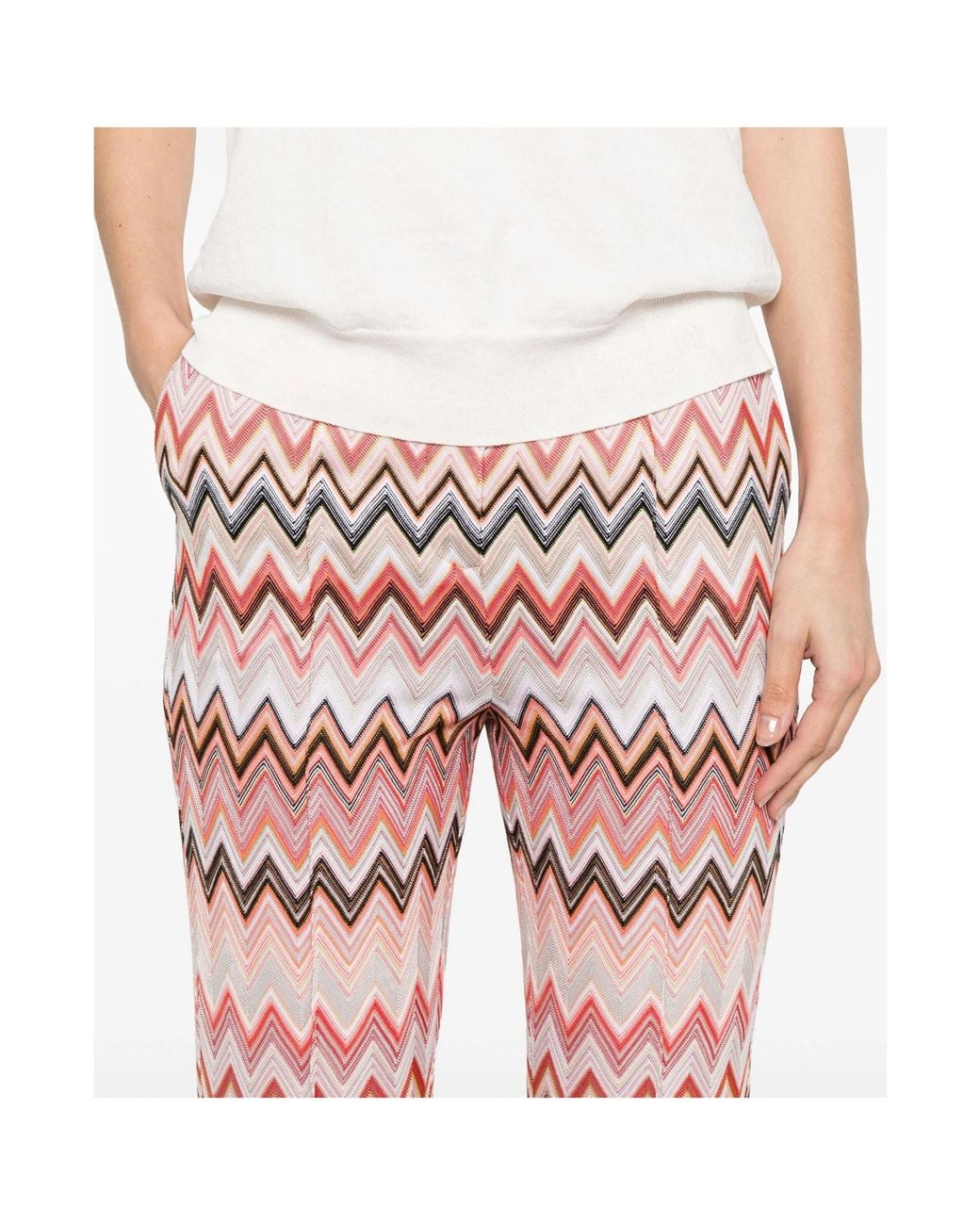 Missoni Pink Zigzag Patterned Trousers