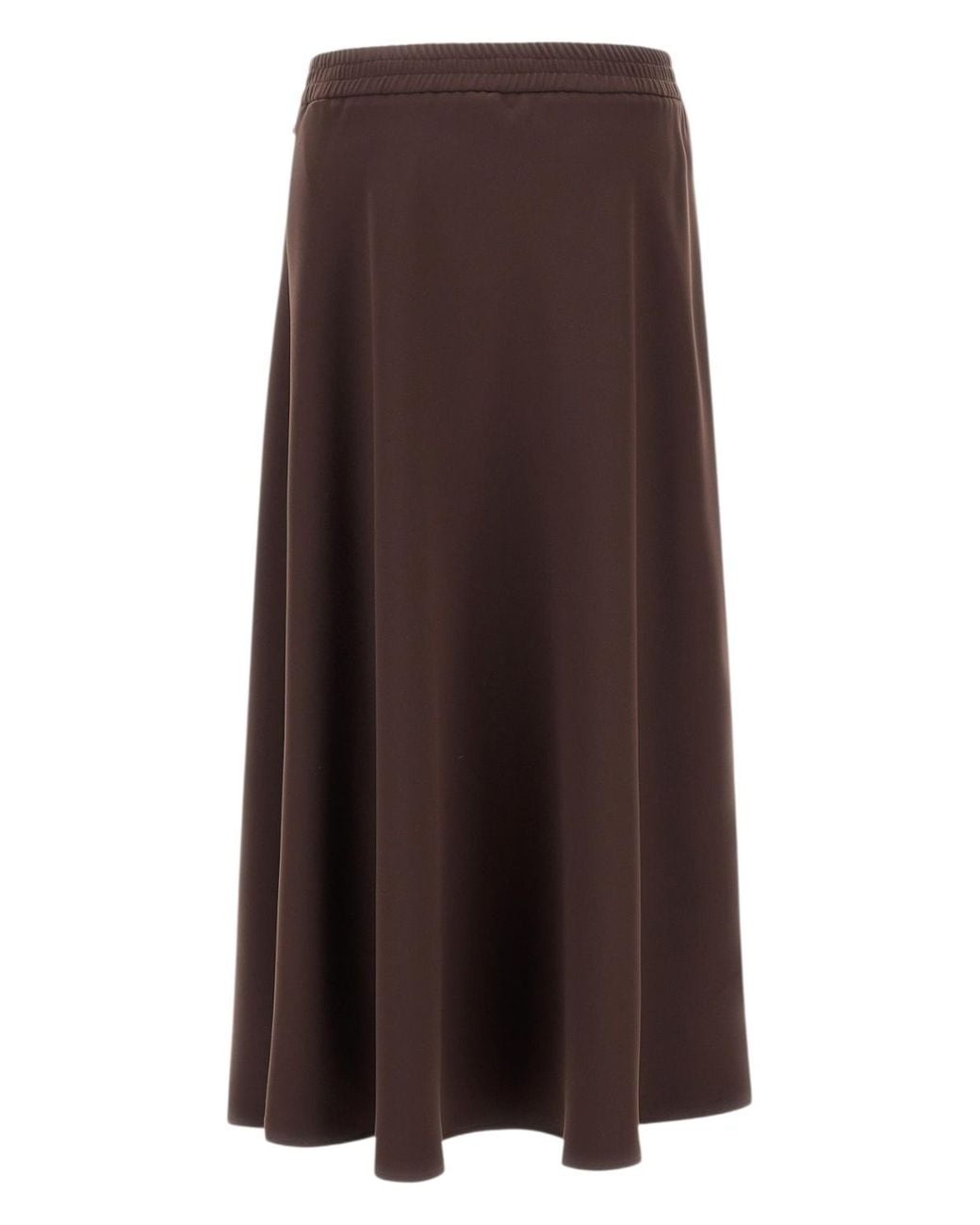 Herno Brown Drawstring Flared Skirt