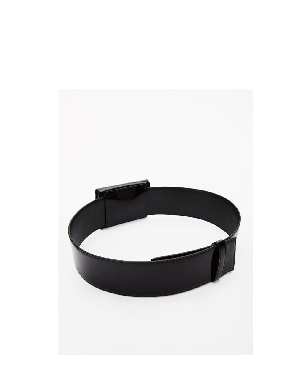 Alexander Wang Black Glossy Card Holder Belt