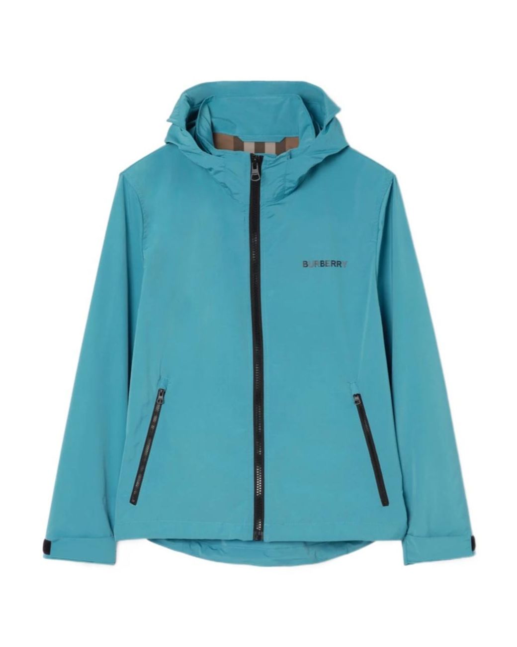 Burberry Blue Hooded Jacket for men