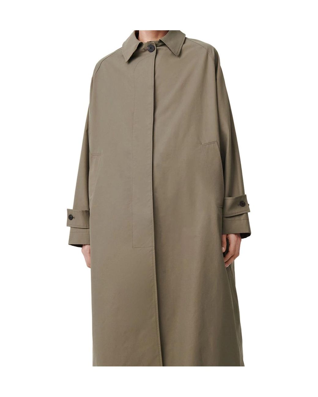 Studio Nicholson Green Long-Sleeved Trench Coat