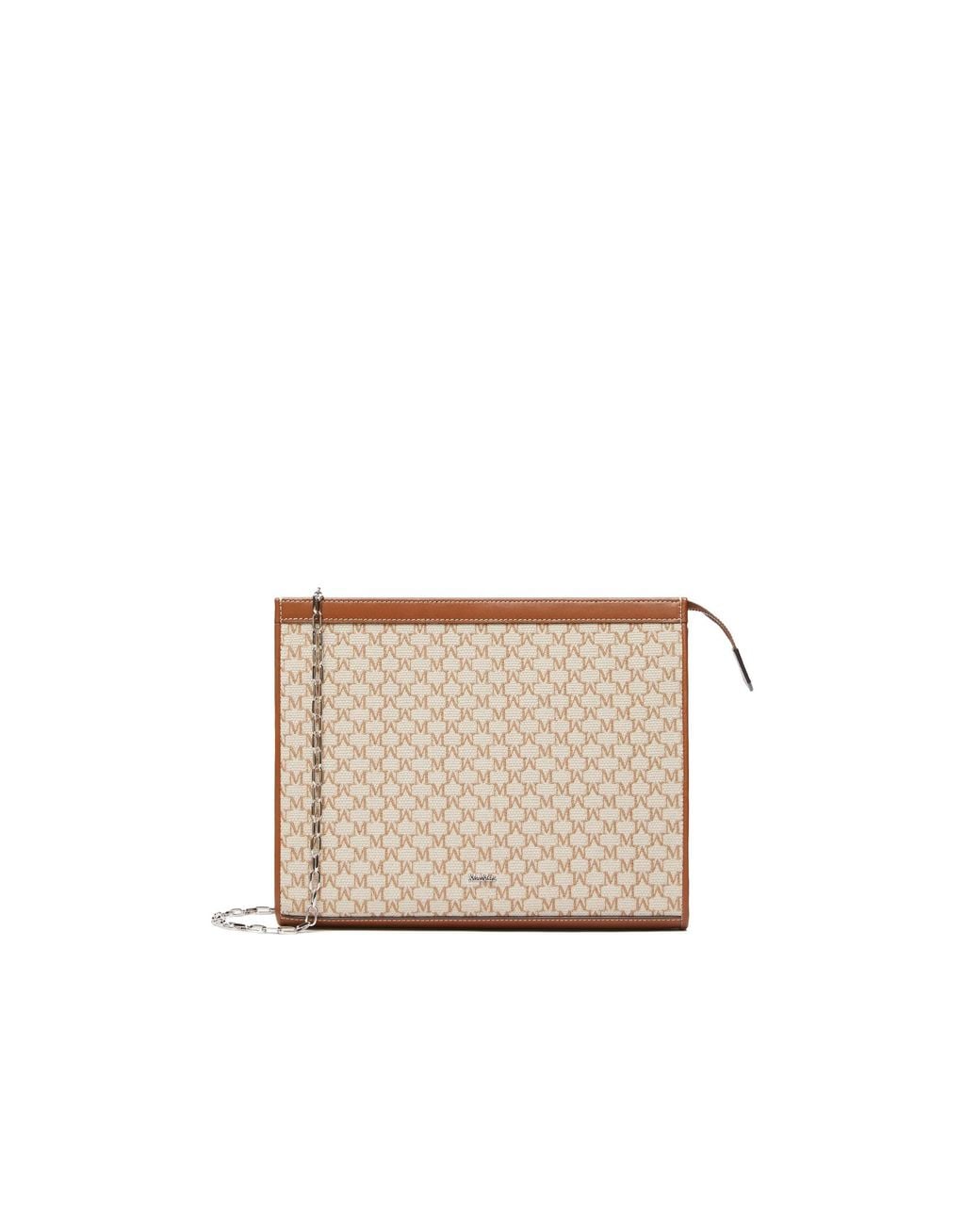 Max Mara White Mmtrousses Logo Plaque Zip-Up Wallet