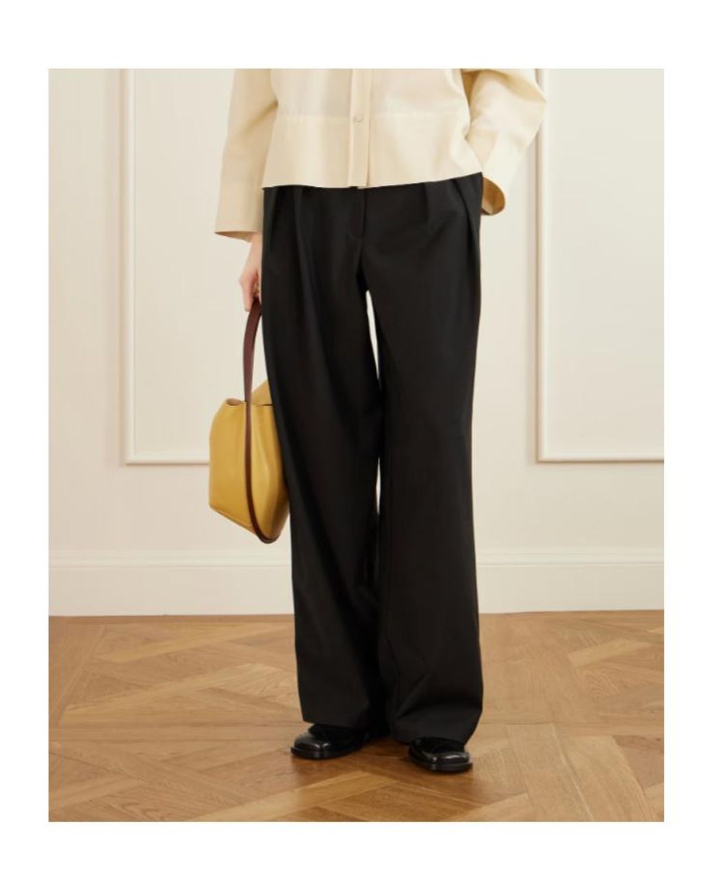 Jil Sander Black Square-Toe Lace-Up Shoes