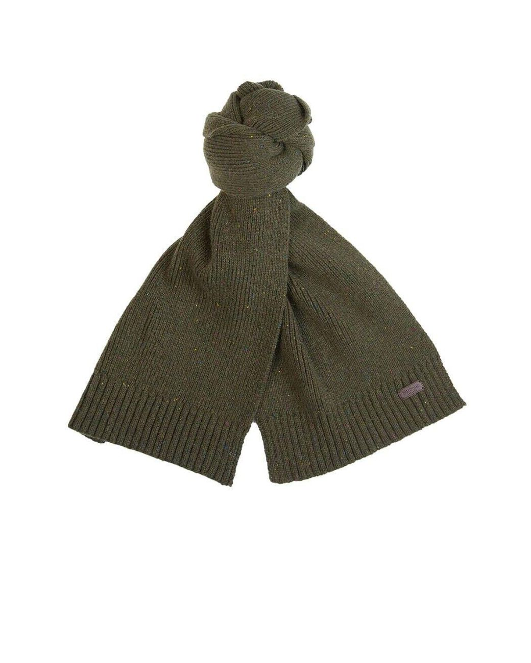 Barbour Green Logo Knit Beanie for men