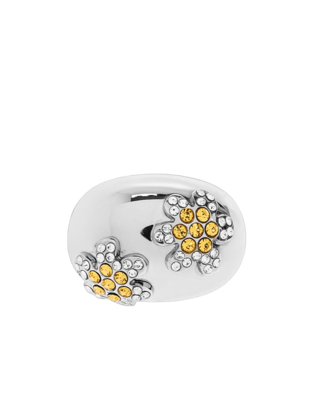 Marni White Daisy Embellished Ring