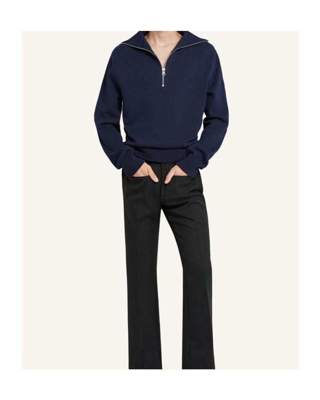 Courreges Blue Trucker Sweater for men