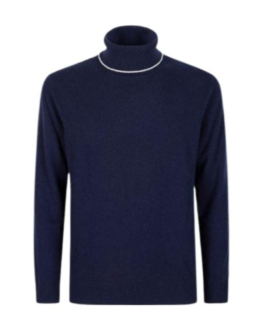 Eleventy Blue Long-Sleeved Knitted Sweater for men