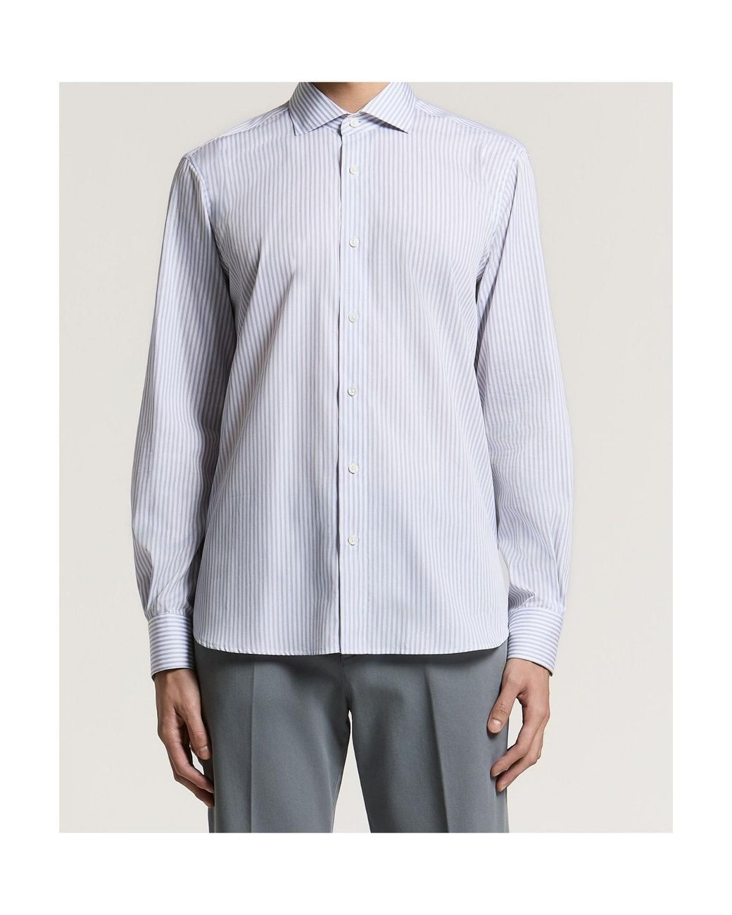 Peserico White Striped Shirt for men