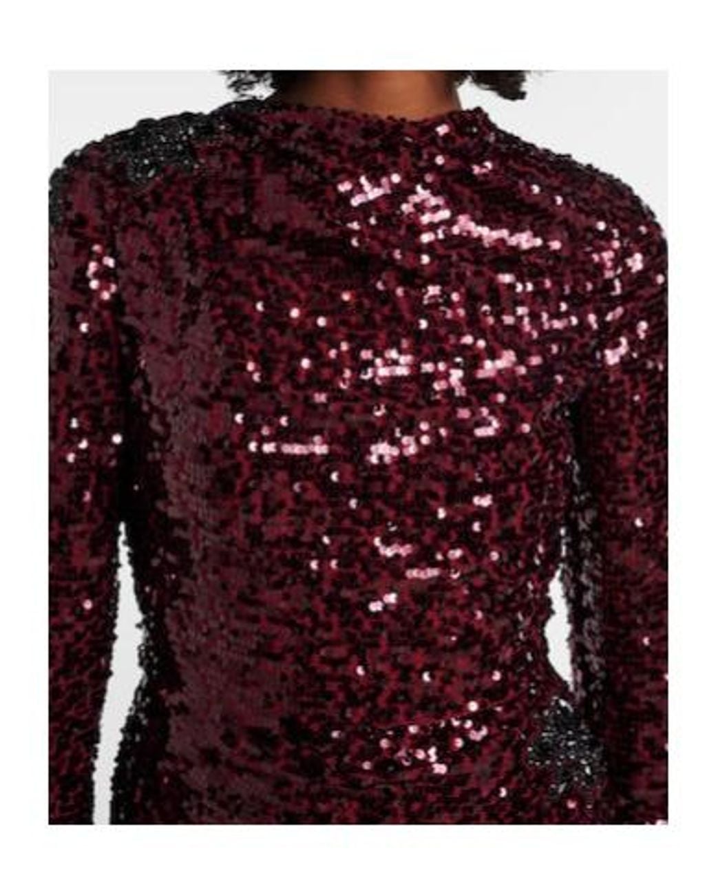 Erdem Purple Draped Sequined Gown