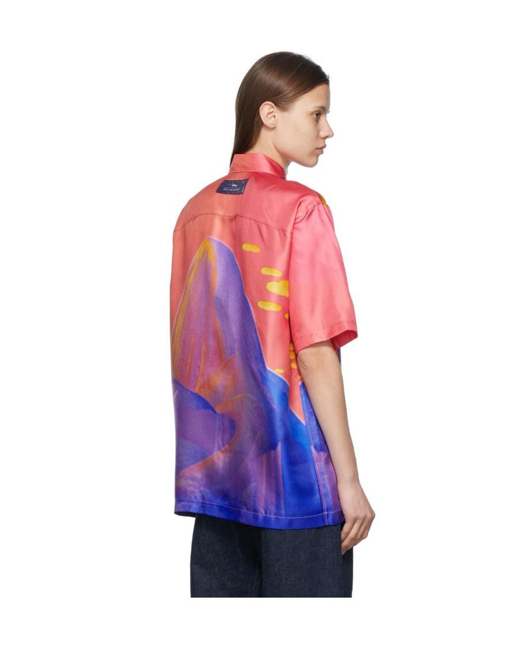 Stella McCartney Purple Graphic Print Short-Sleeve Shirt