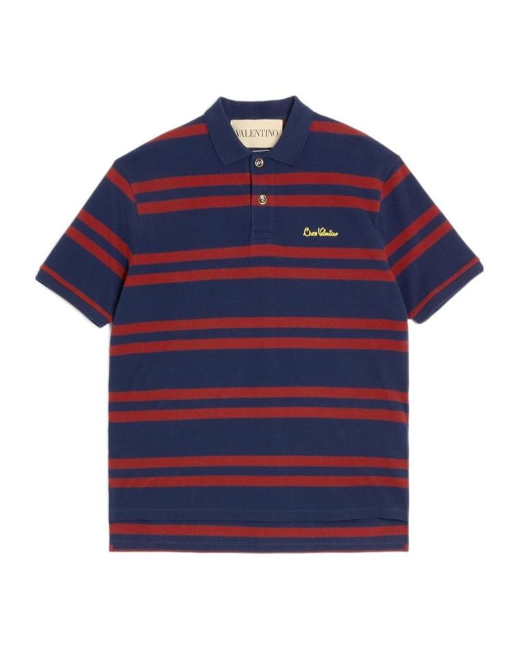 Valentino Blue Striped Polo Shirt for men