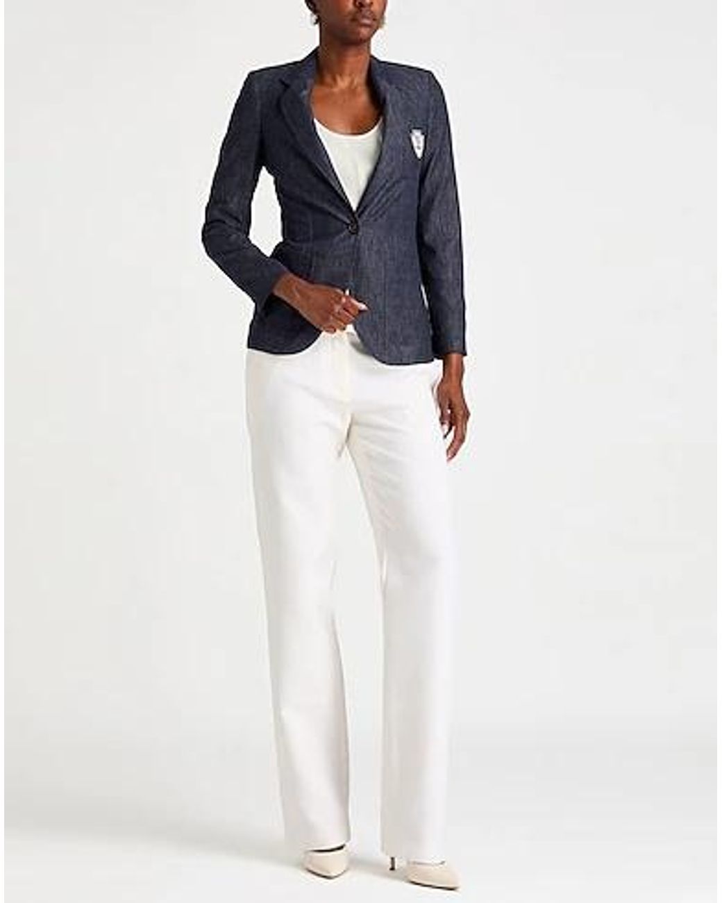 Brunello Cucinelli Blue Minimal Denim Blazer