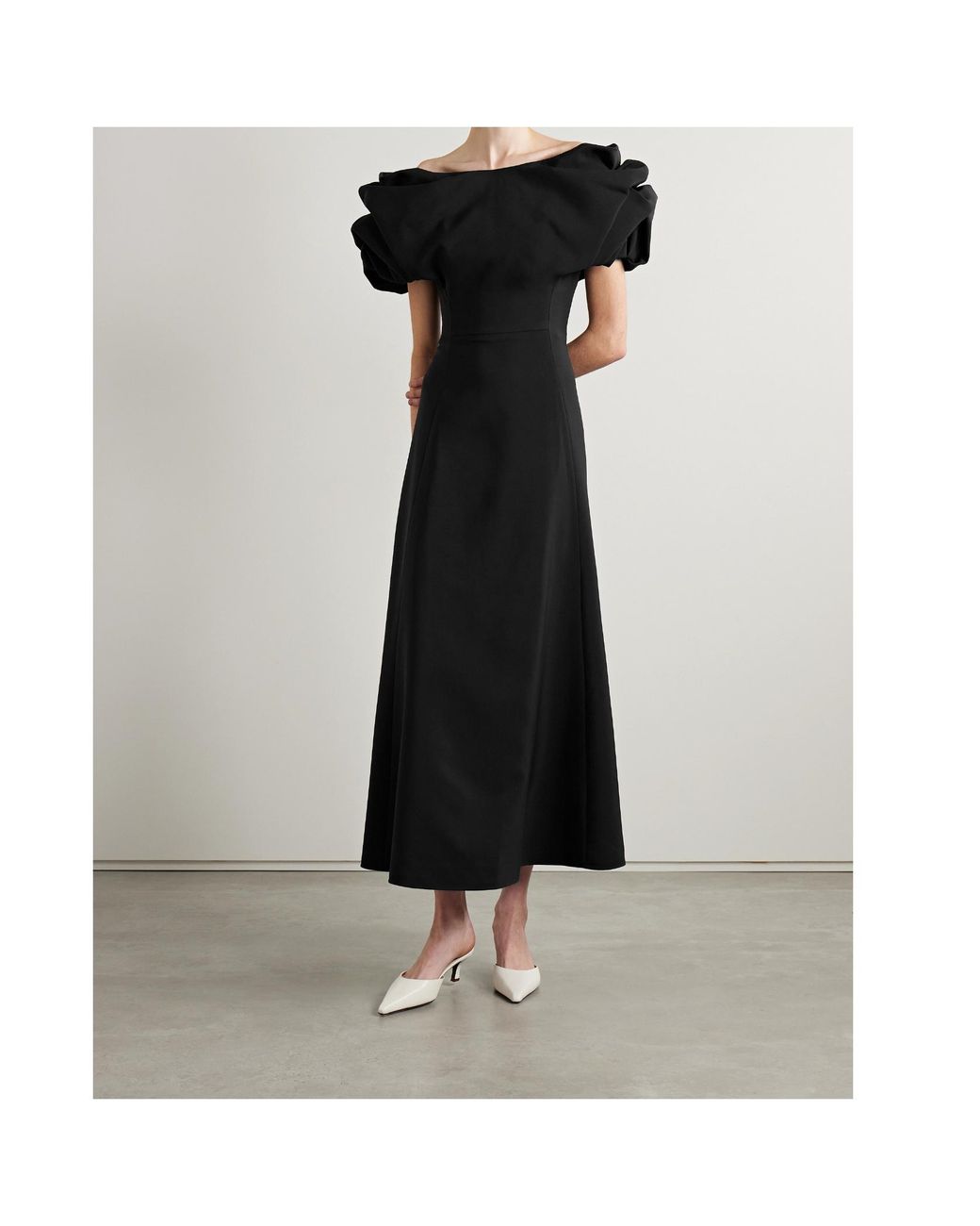 Gabriela Hearst Black Off Shoulder Dress