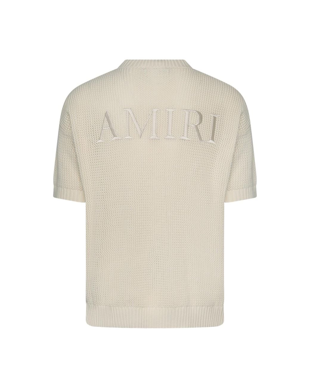 Amiri White Crochet T-Shirt for men