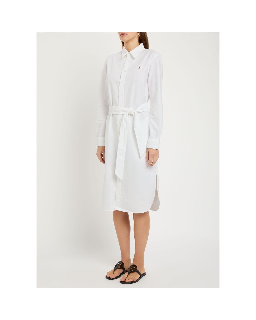 Polo Ralph Lauren White Cotton Shirt Dress