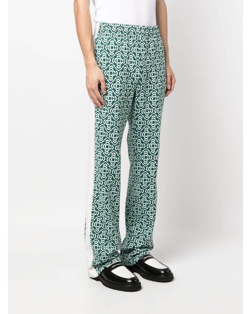 Casablanca Green Logo Casual Pants for men