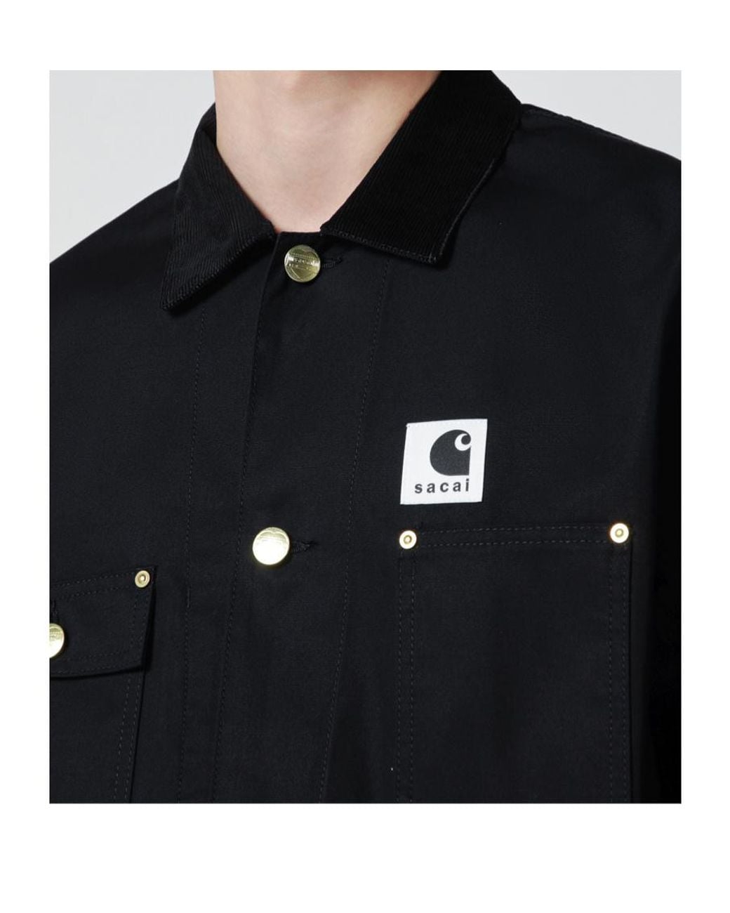Sacai Blue X Carhartt Wip Duck Shirt for men