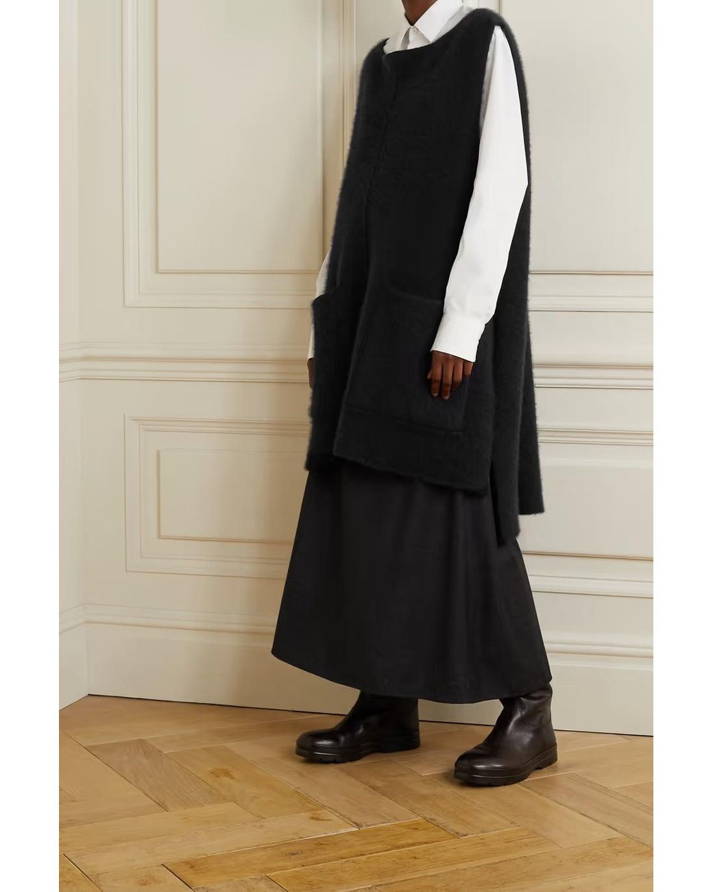 The Row Black Didi Long Sleeveless Pullover