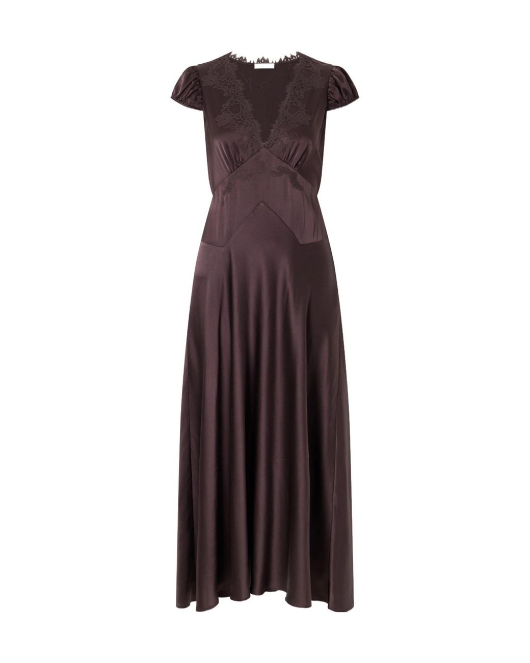 Doen Purple Silk Midi Dress