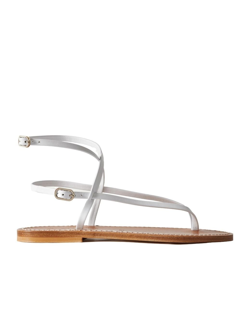 K. Jacques White Abako Leather Sandals