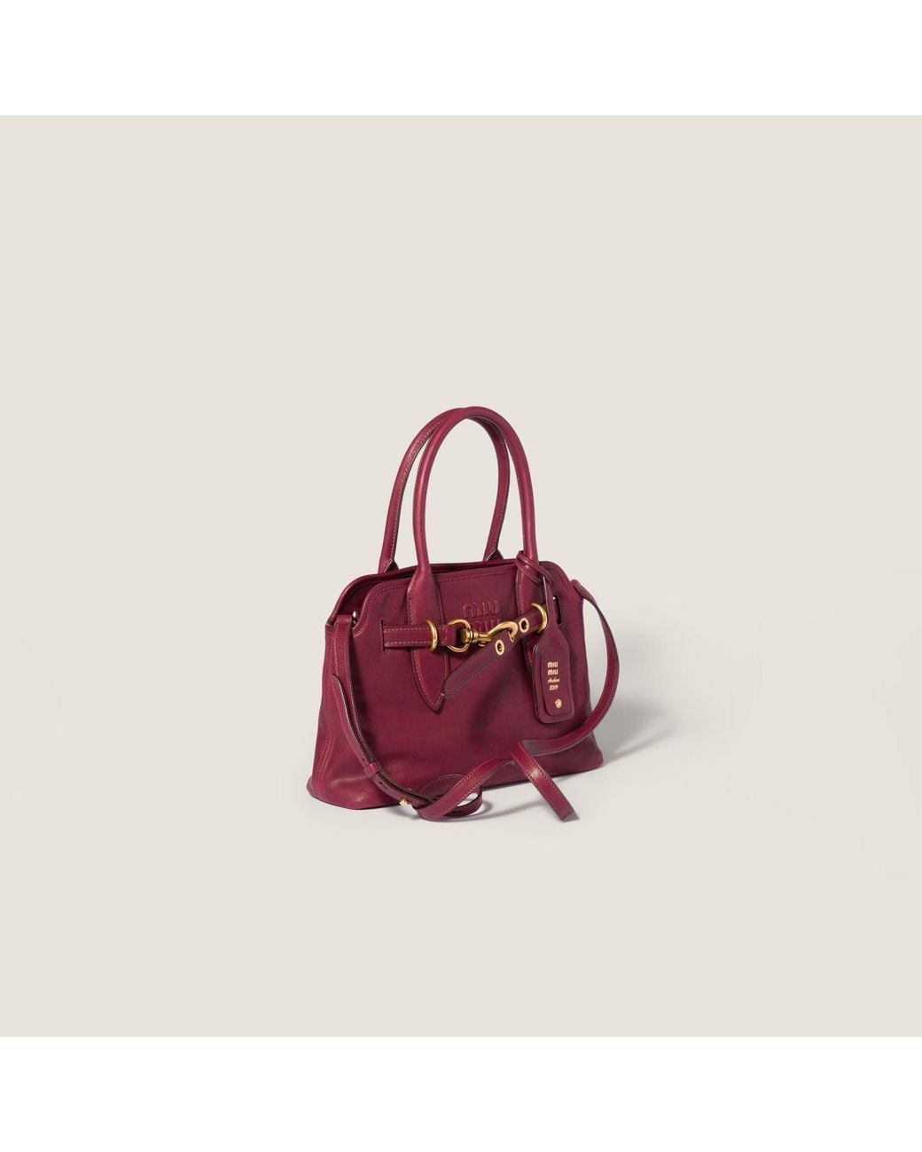 Miu Miu Red Aventure Nappa Leather Bag