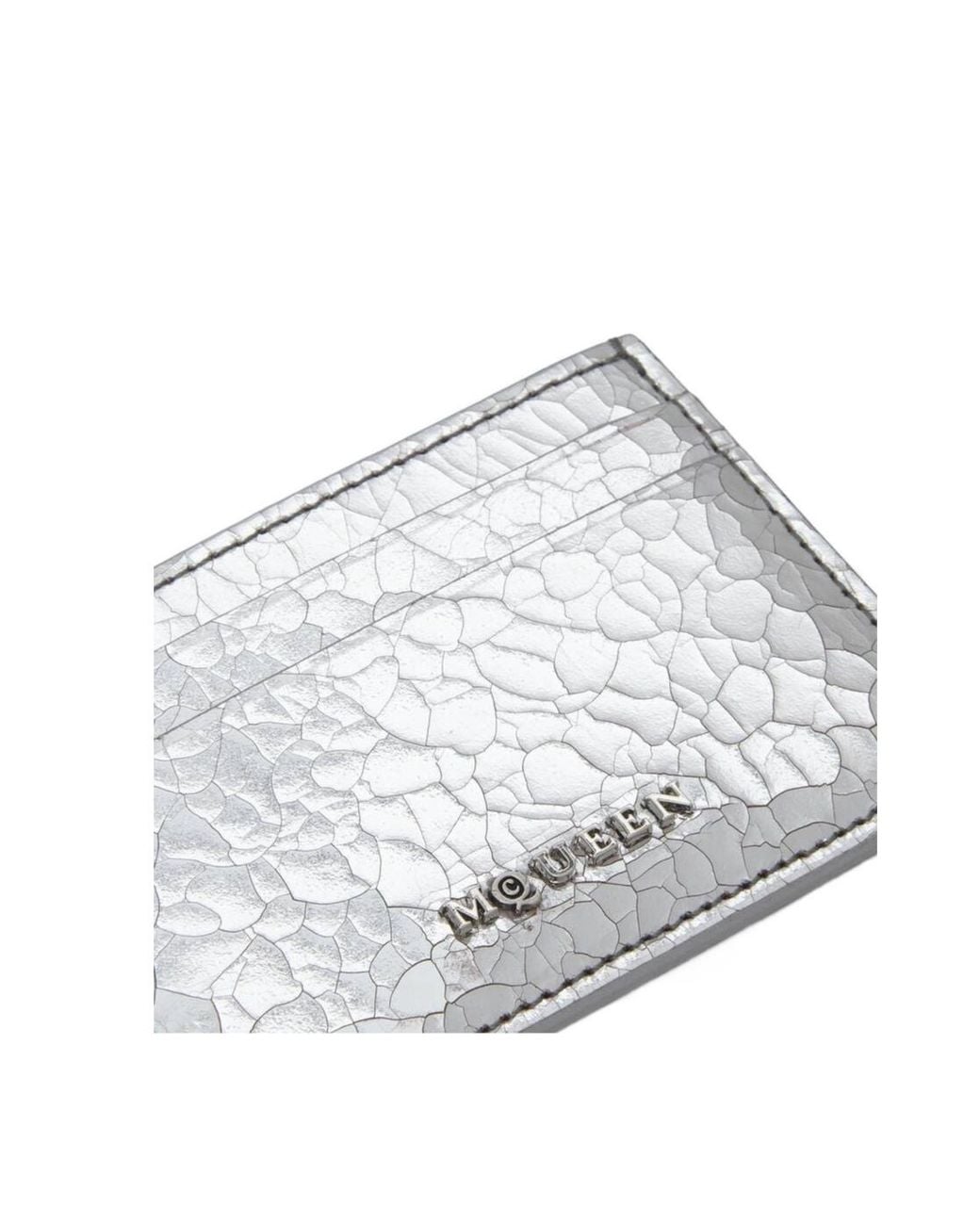 McQueen White Logo Lettering Card Holder