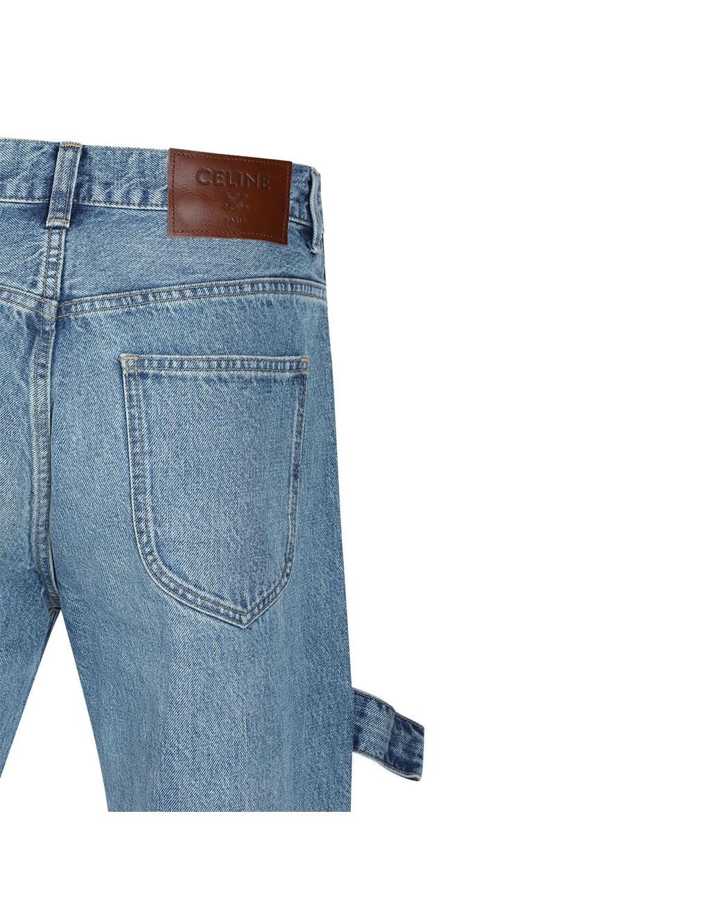 Céline Blue Wide Leg Jeans 001 for men